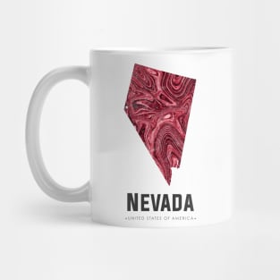 Nevada state map abstract red Mug